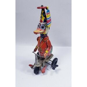Schylling Collector Series Duck On A Bike Wind Up Tin Toy - READ DESCRIPTION